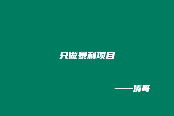 图片[2]-涛哥：为什么一定要做符合这种逻辑的项目？学完直拍大腿-涛哥