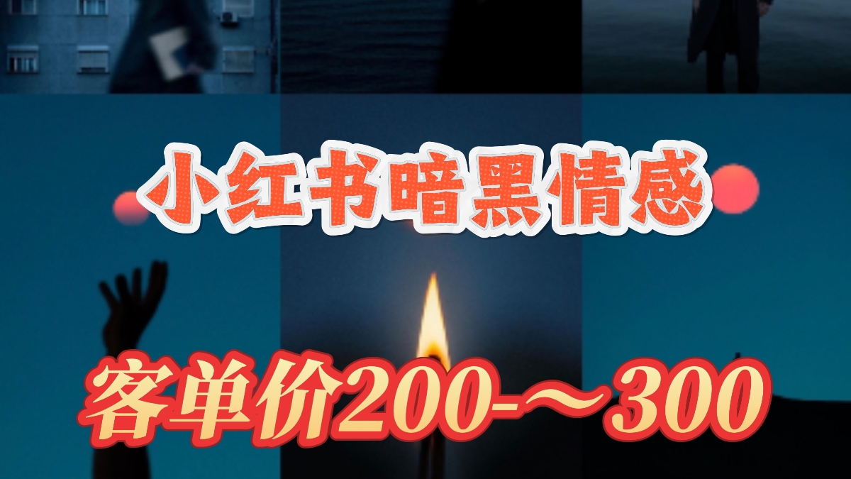 小红书暗黑小众情感赛道，客单价100-300+?用户量很大，0门槛即可操作-涛哥
