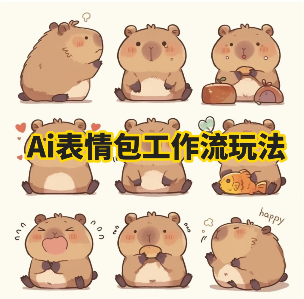 图片[2]-AI工作流一键生成可爱表情包，可多渠道变现（附工作流搭建流程＋变现技巧）-涛哥