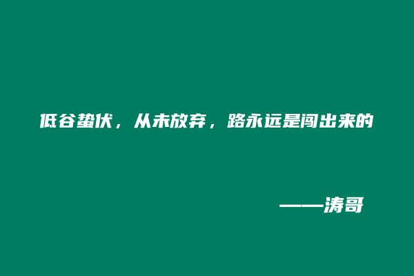 图片[9]-沉淀低谷，静待花开：所有蛰伏，都是为了更好的迎接挑战！-涛哥